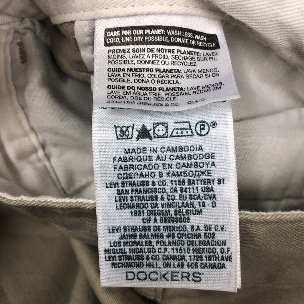 DOCKERS KHAKI MEN'S Sz 40 SHORTS FLAT FRONT CLASSIC FIT - Picture 5 of 6